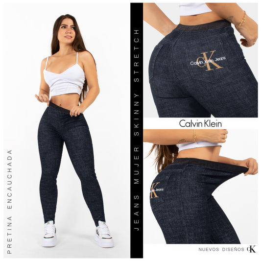 Jeans mujer premium CK Azul